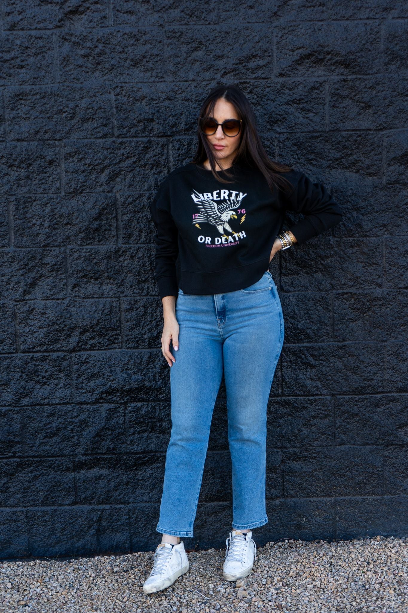 Liberty or Death Cropped Crewneck
