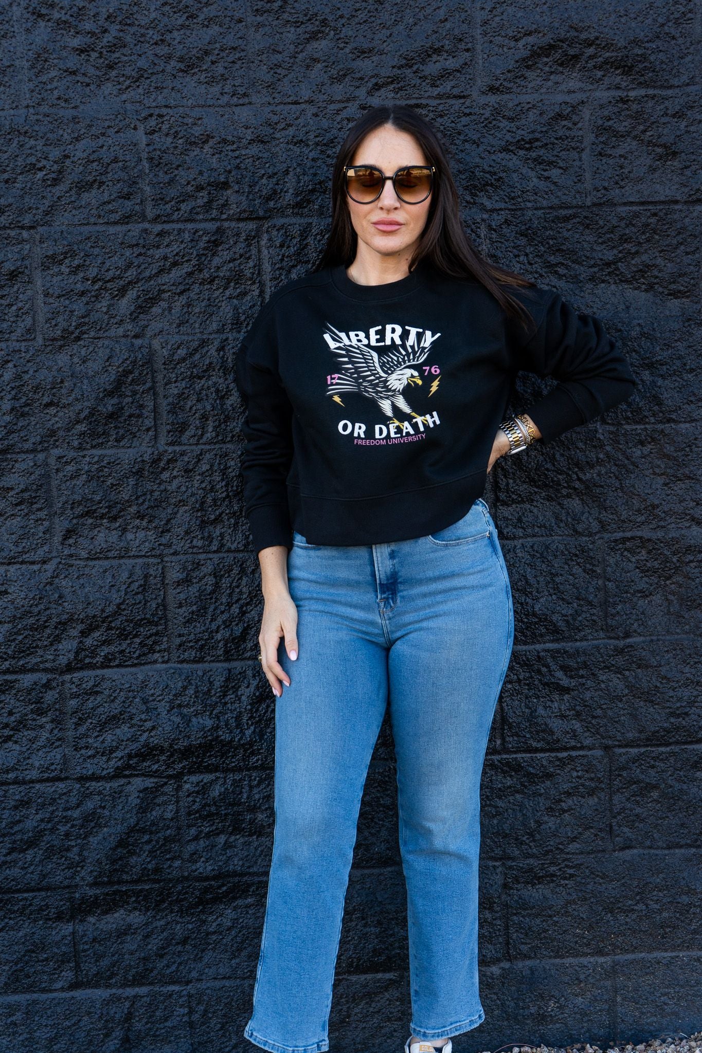 Liberty or Death Cropped Crewneck