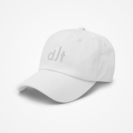 DJT Monochrome White Dad Hat