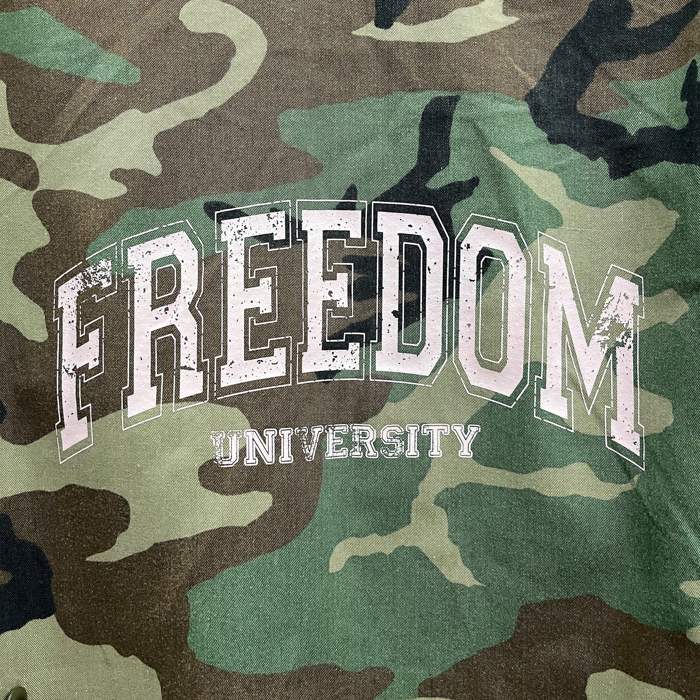 Freedom University Vintage Camo Jacket